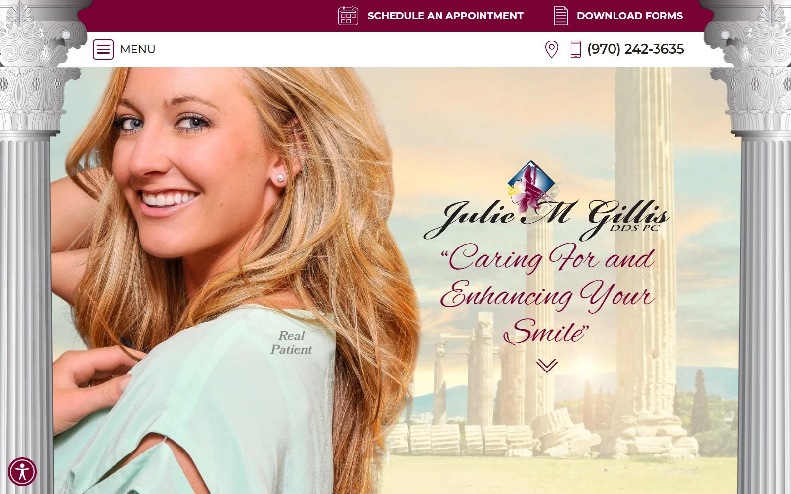 Julie M Gillis DDS PC screenshot