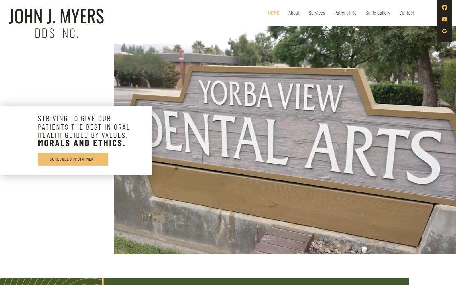 John J. Myers, DDS, Inc. screenshot