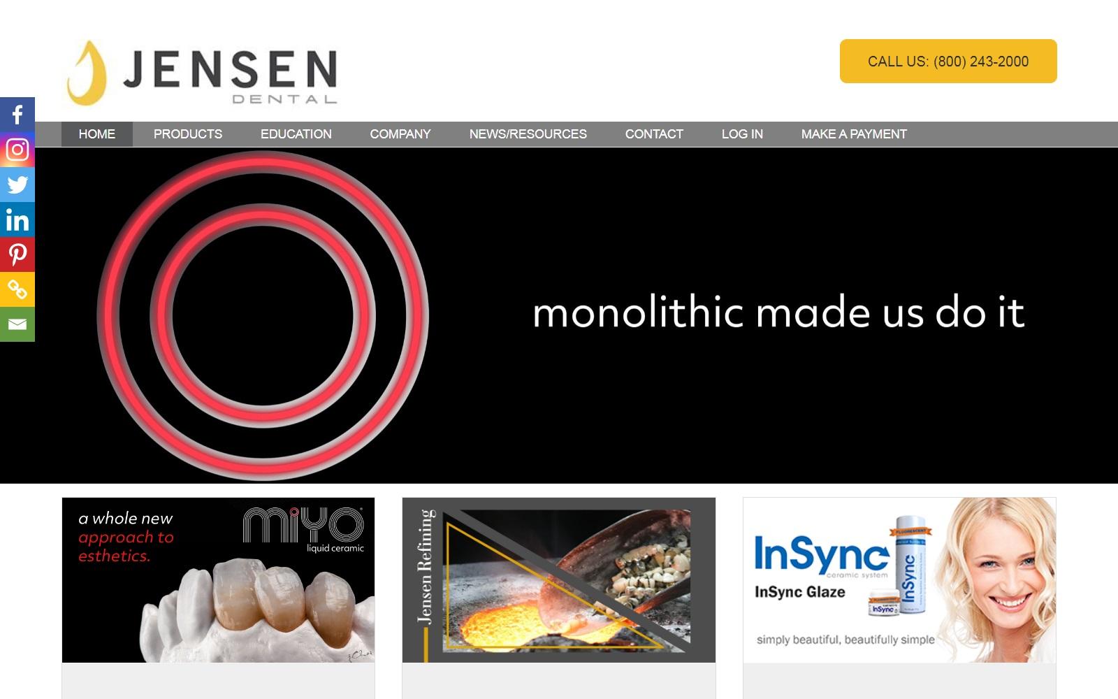 Jensen Dental screenshot