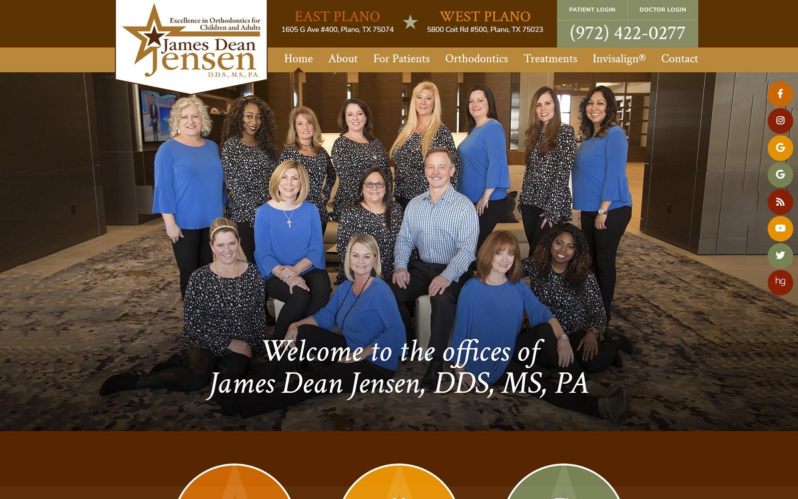 James Dean Jensen, D.D.S., M.S., P.A. screenshot