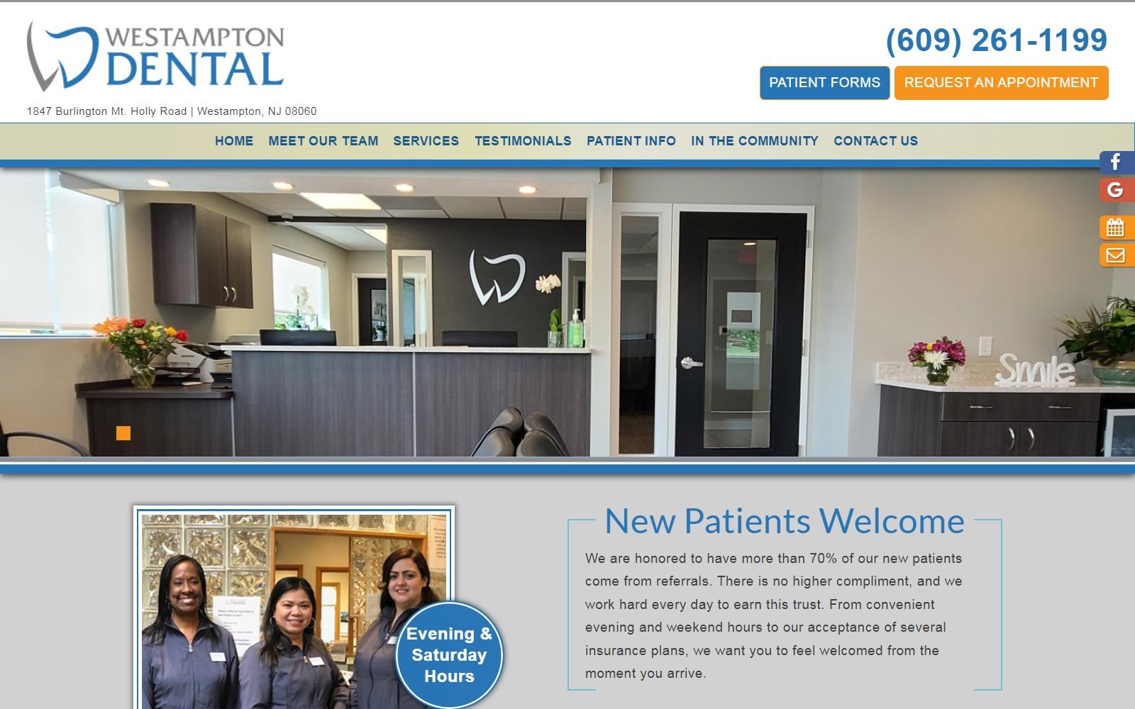 Westampton Dental screenshot