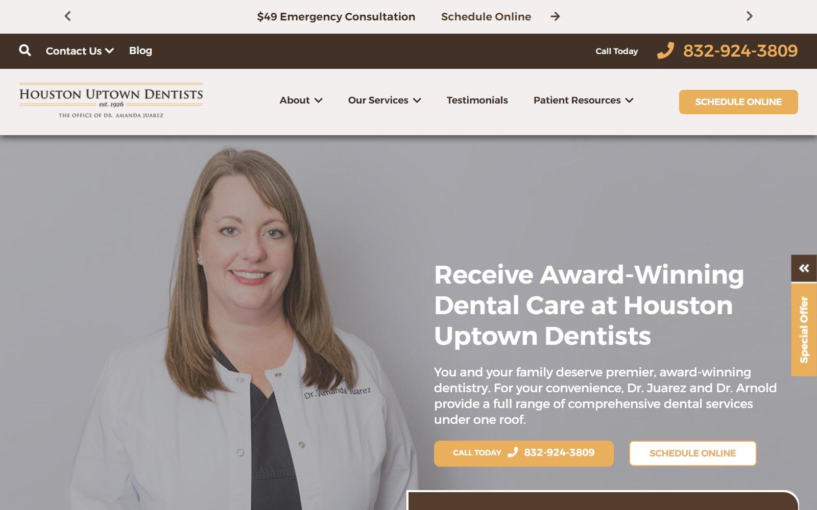 Houston Uptown Dentists screenshot