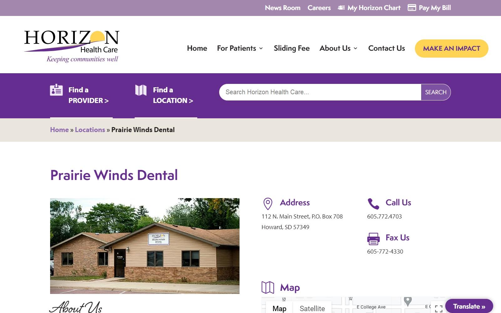 Prairie Winds Dental screenshot