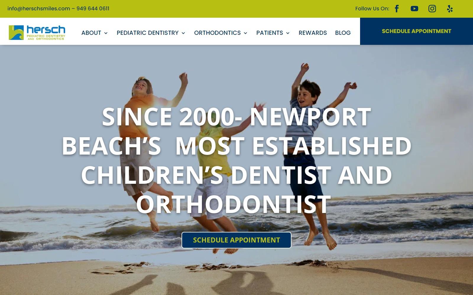 Hersch Pediatric Dentistry & Orthodontics screenshot