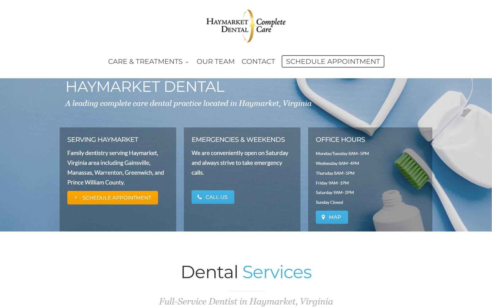Haymarket Dental Complete Care screenshot