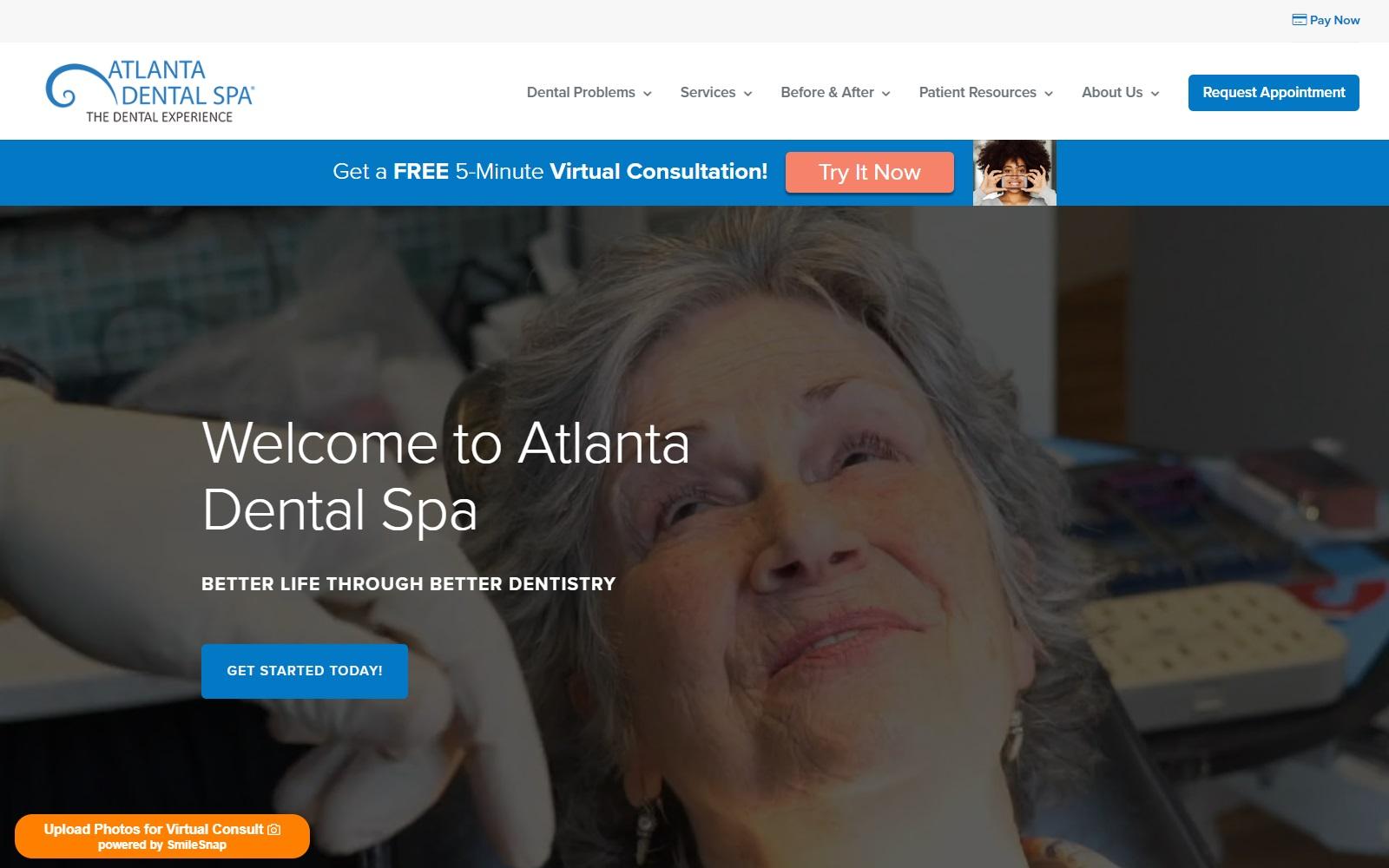Atlanta Dental Spa screenshot