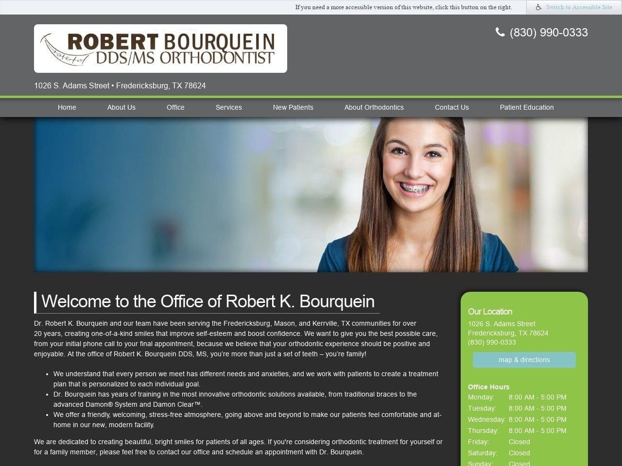 Robert Bourquein DDS MS Orthodontist screenshot