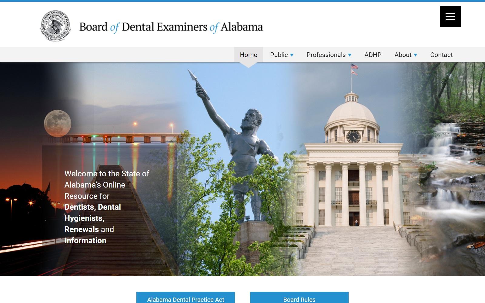 Board of Dental Examiners of Alabama screenshot