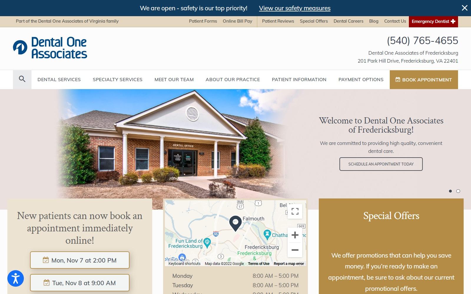 Dental One Associates of Fredericksburg screenshot