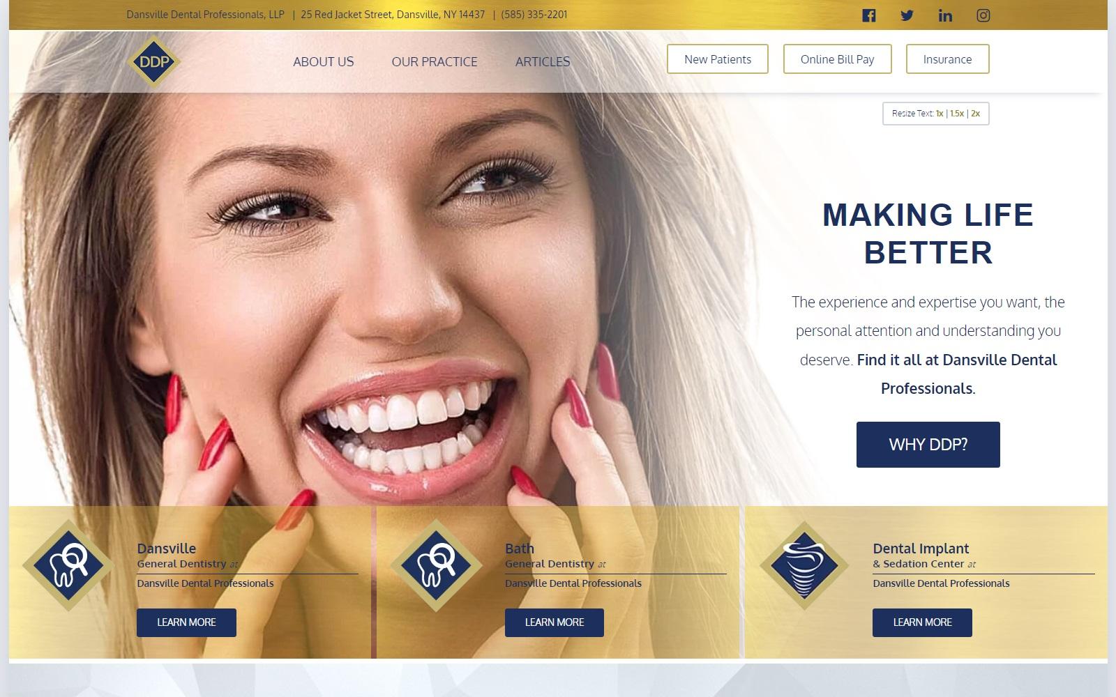 Dansville Dental Professionals, LLP screenshot