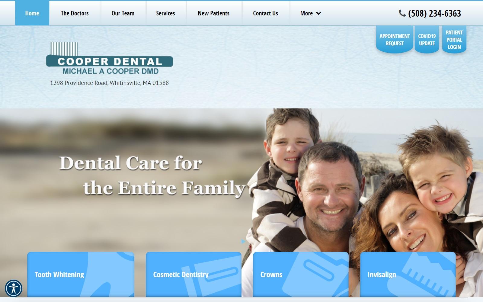 Cooper Dental Michael A Cooper DMD screenshot