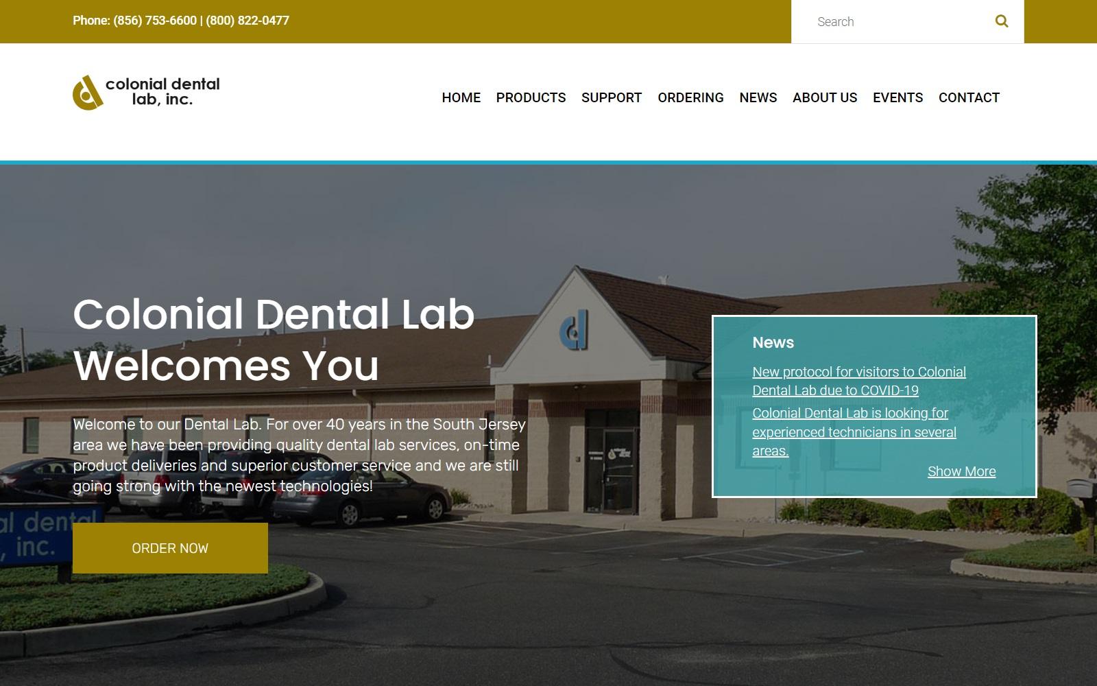 Colonial Dental Lab, Inc. screenshot