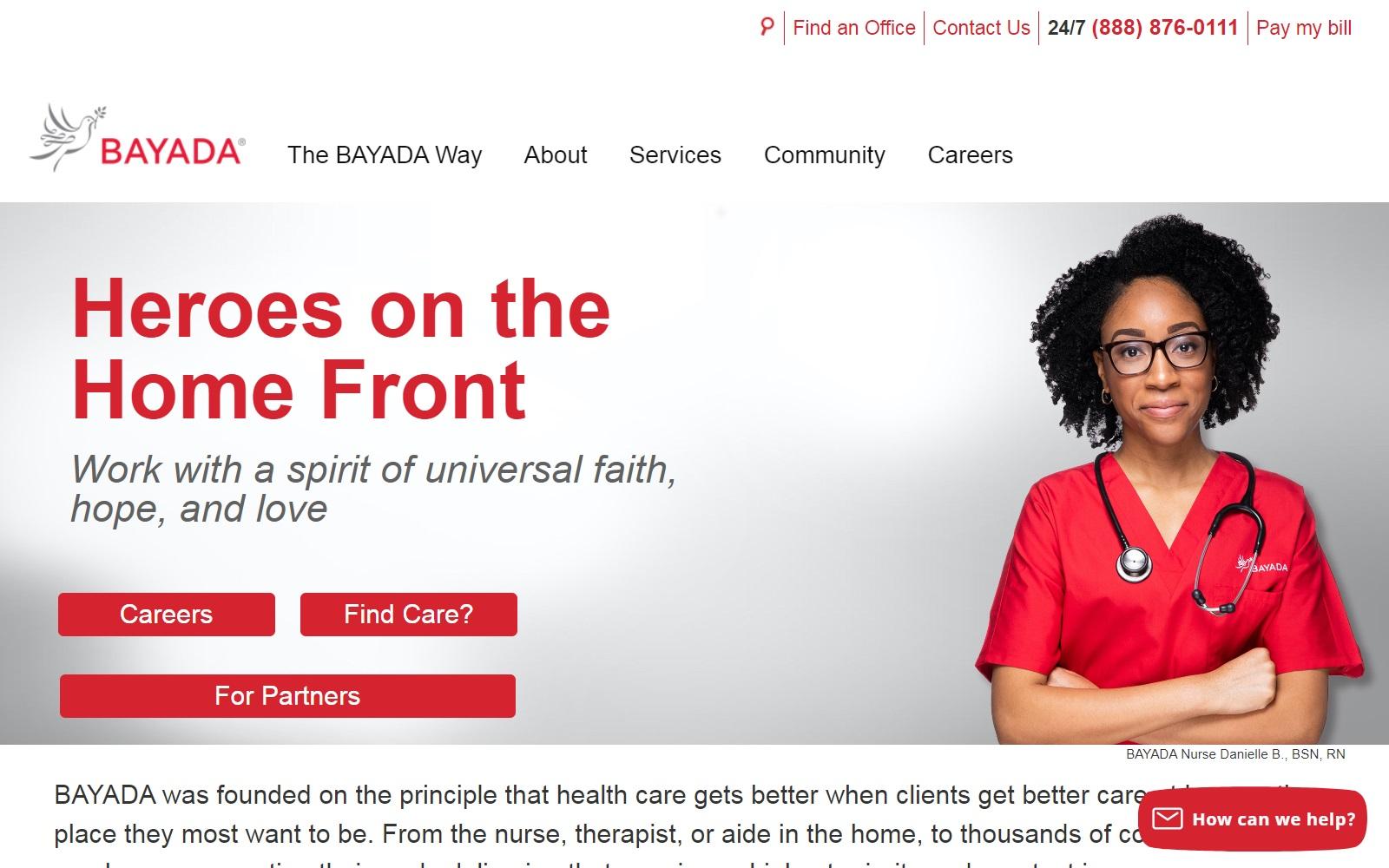 BAYADA Pediatrics screenshot