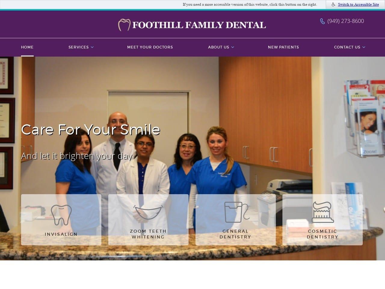 Foothill Family Dental screenshot