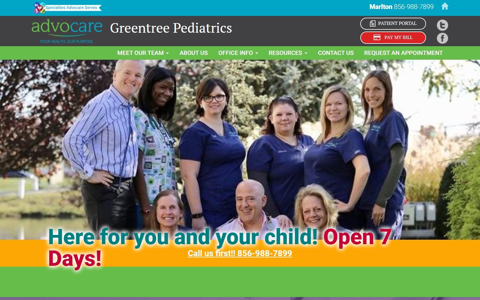 Advocare Greentree Pediatrics screenshot