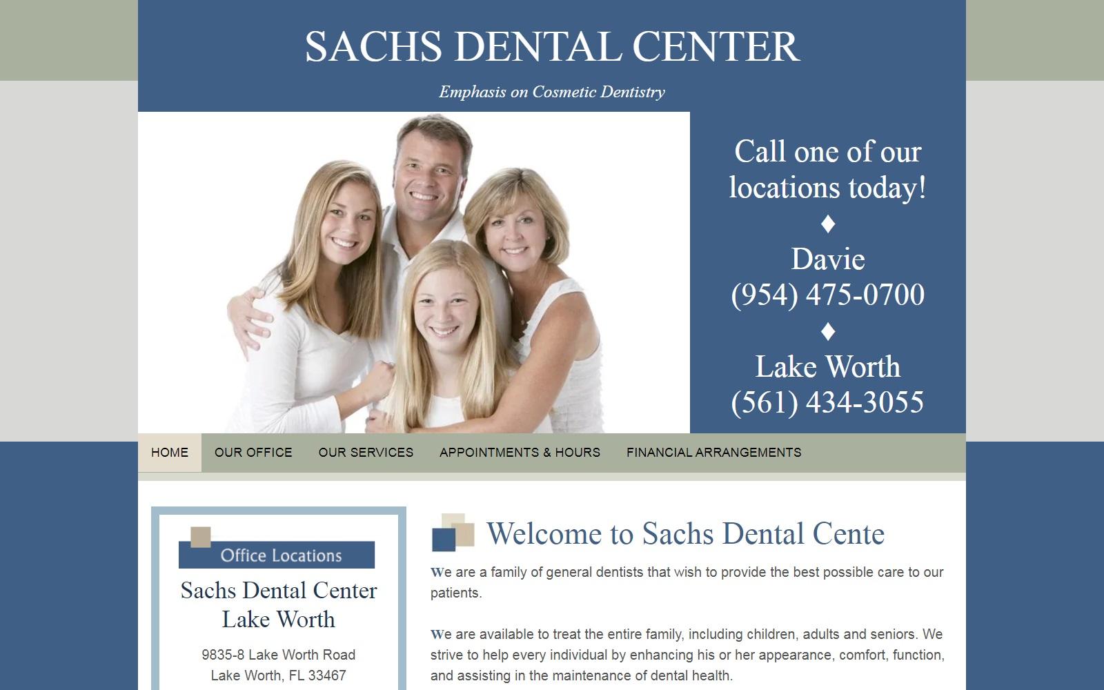 Sachs Dental Center Sachs Randy J DDS screenshot