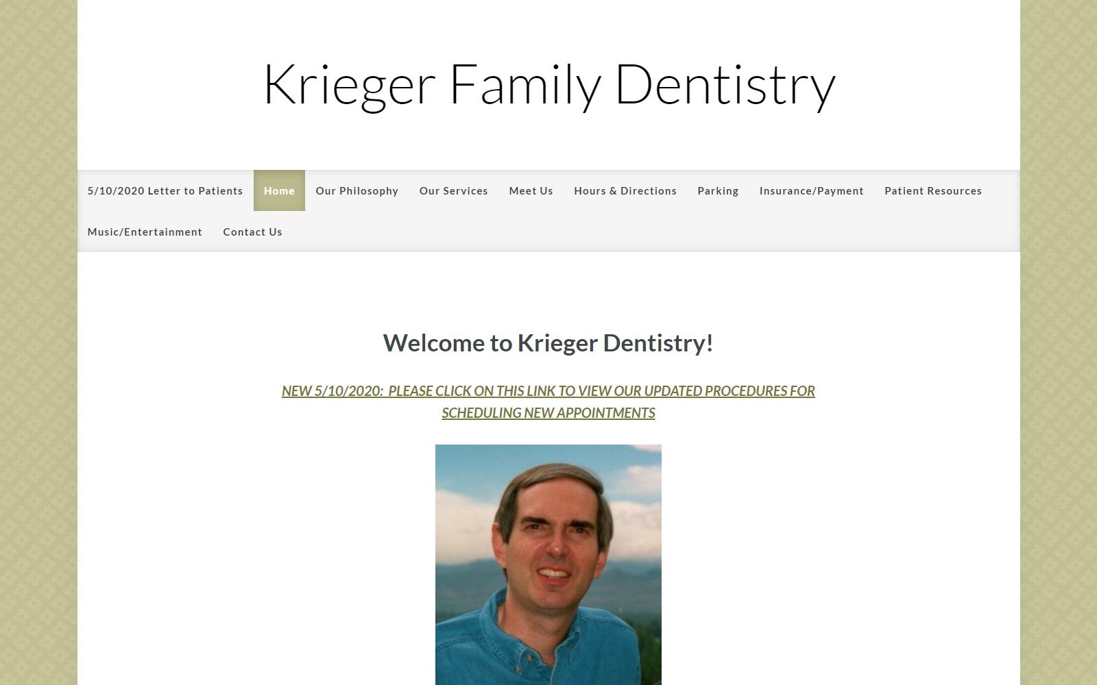 Krieger Family Dentistry screenshot