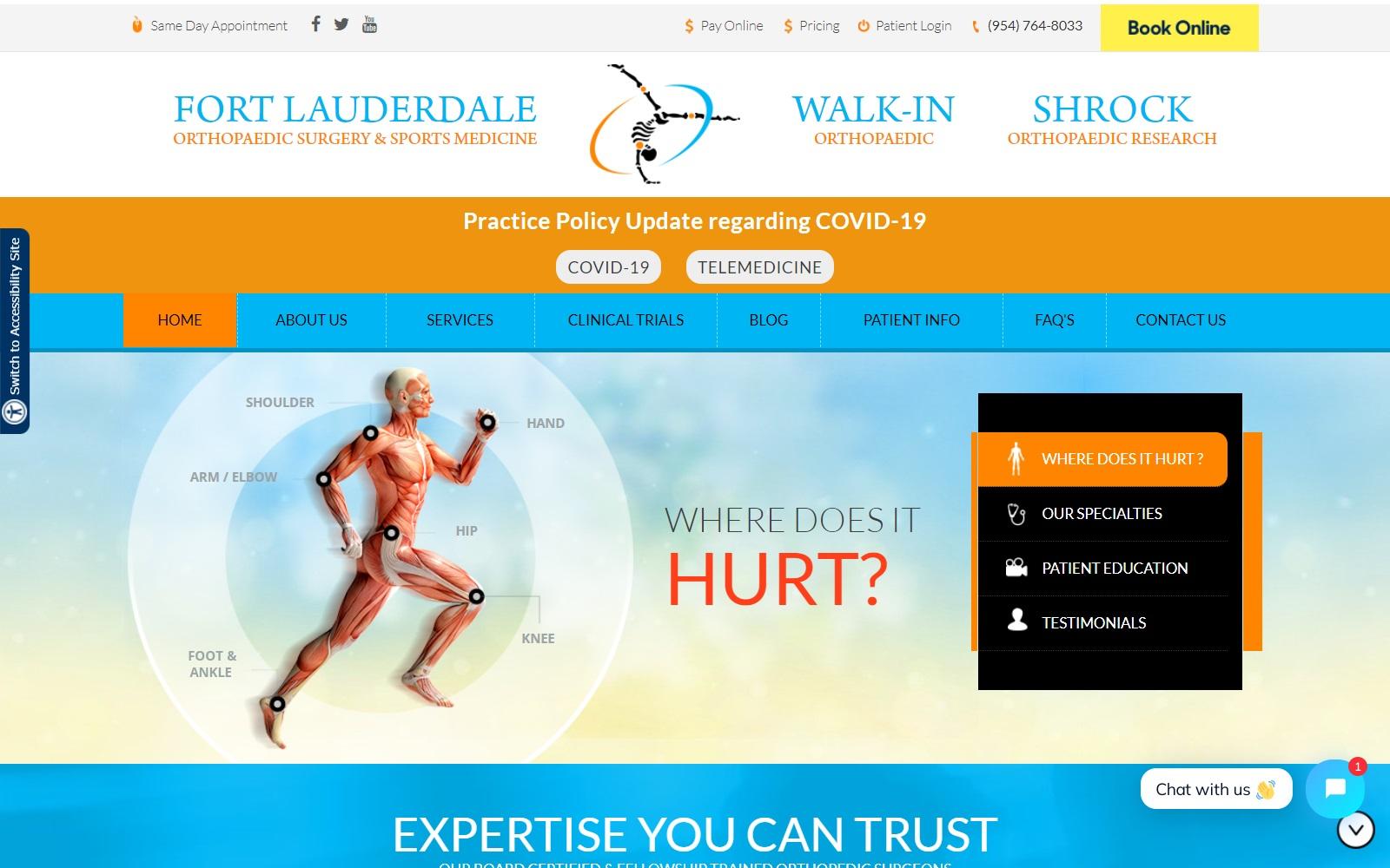 Fort Lauderdale Orthopedics & Sports Medicine screenshot
