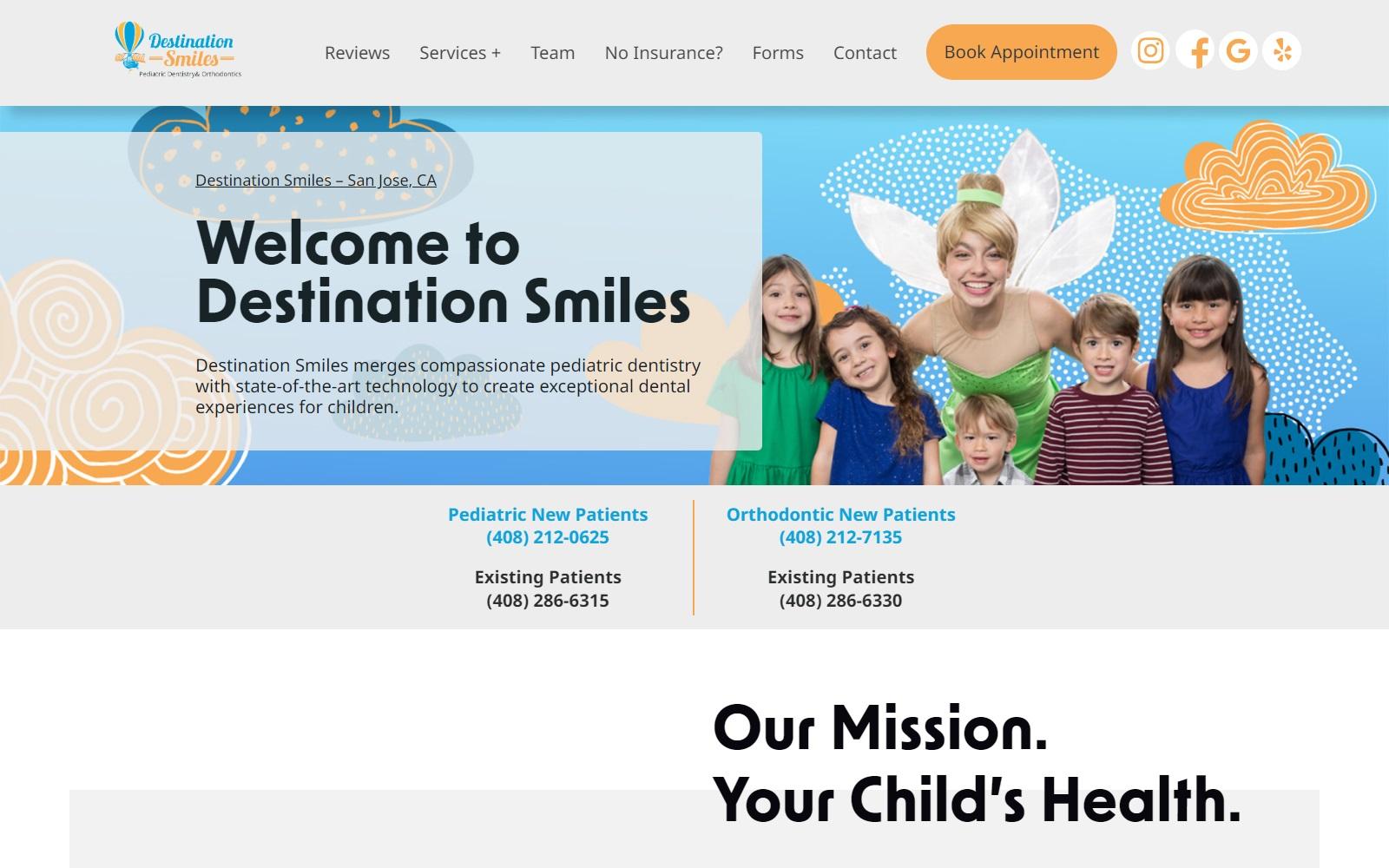 Destination Smiles-Pediatric Dentistry & Orthodontics screenshot