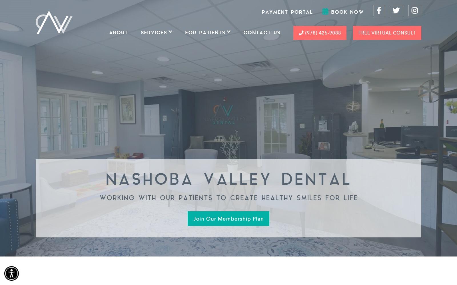 Nashoba Valley Dental screenshot