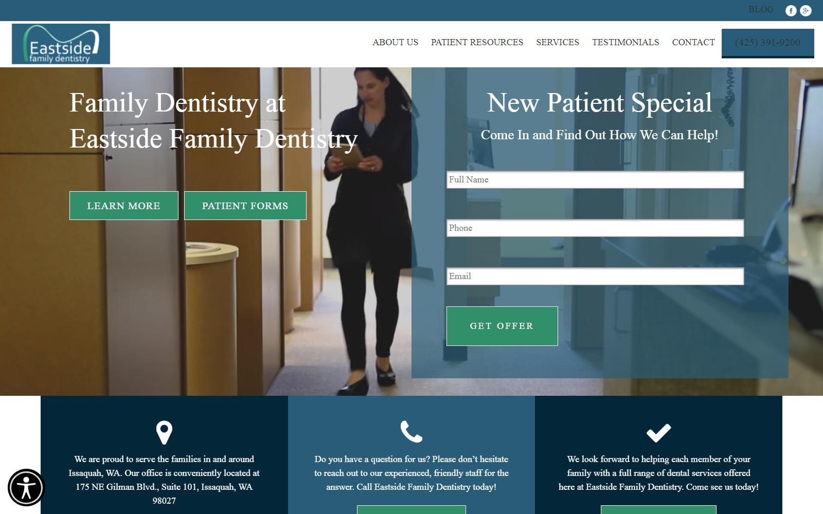 Eastside Family Dentistry screenshot