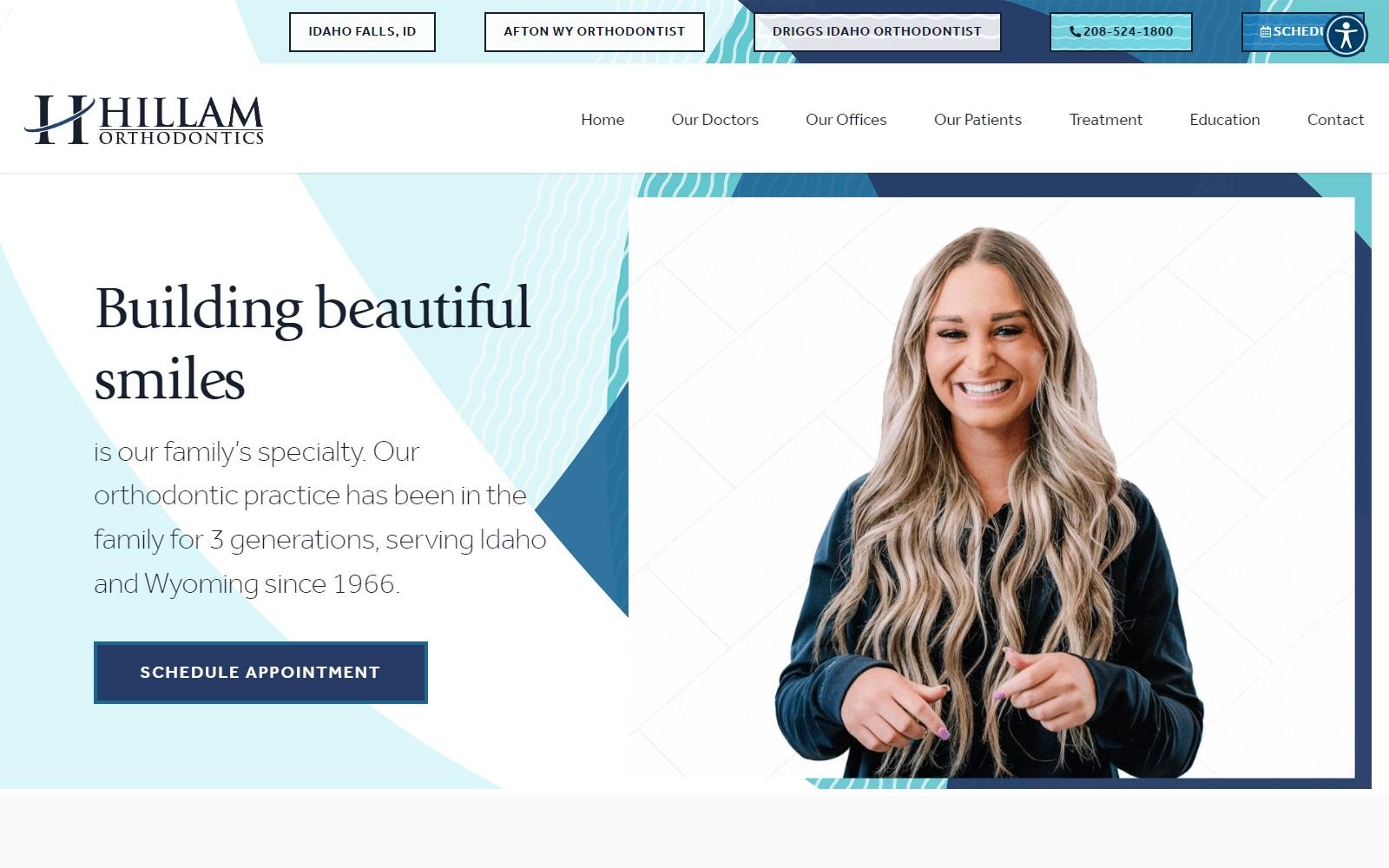 Hillam Orthodontics screenshot
