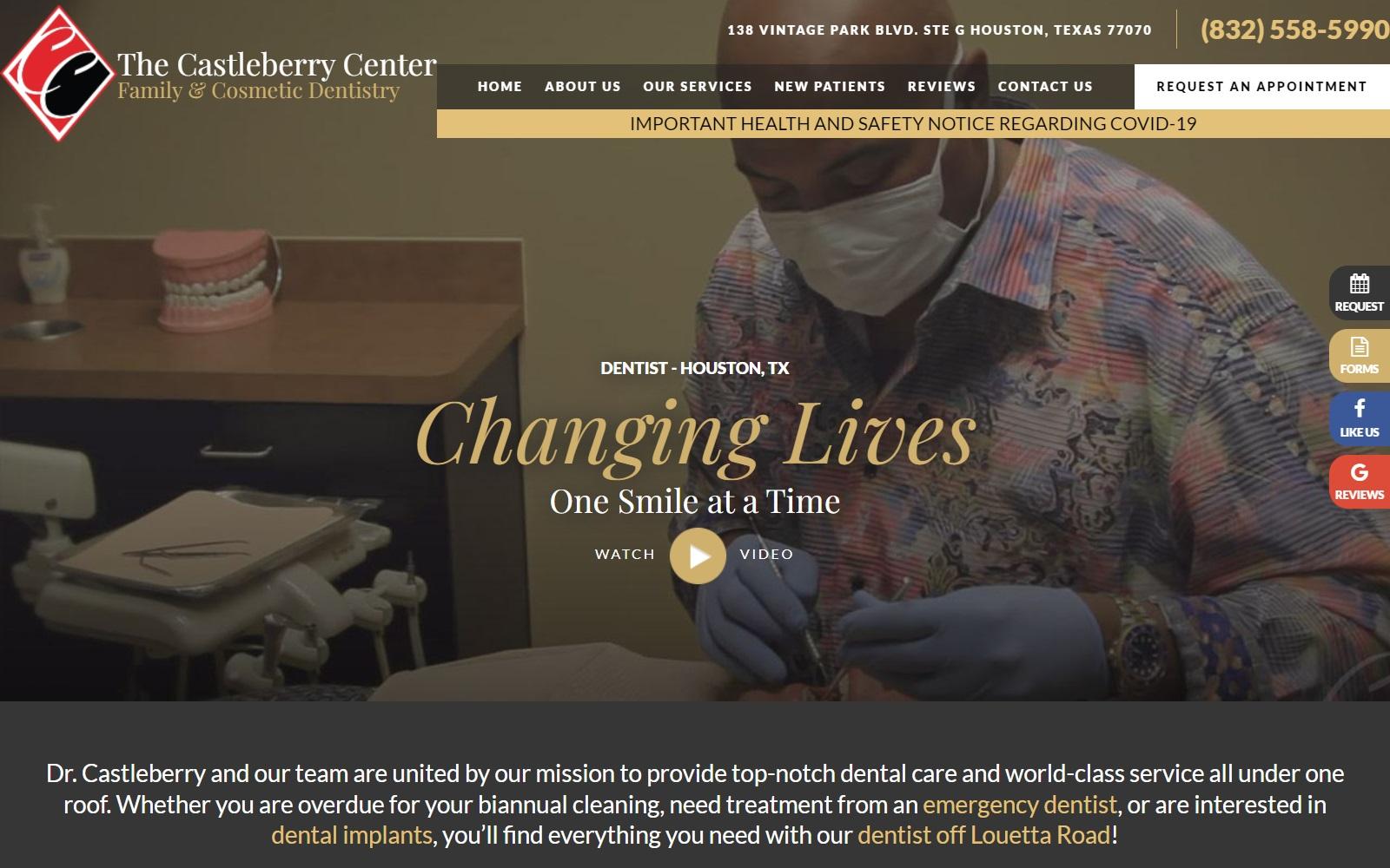 The Castleberry Center for Aesthetic Dentistry screenshot