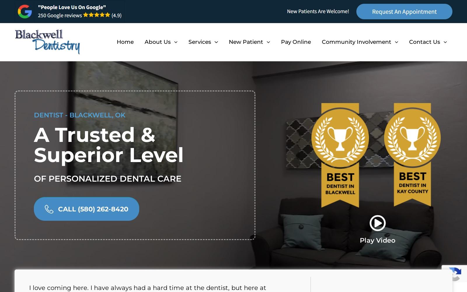 Blackwell Dentistry screenshot