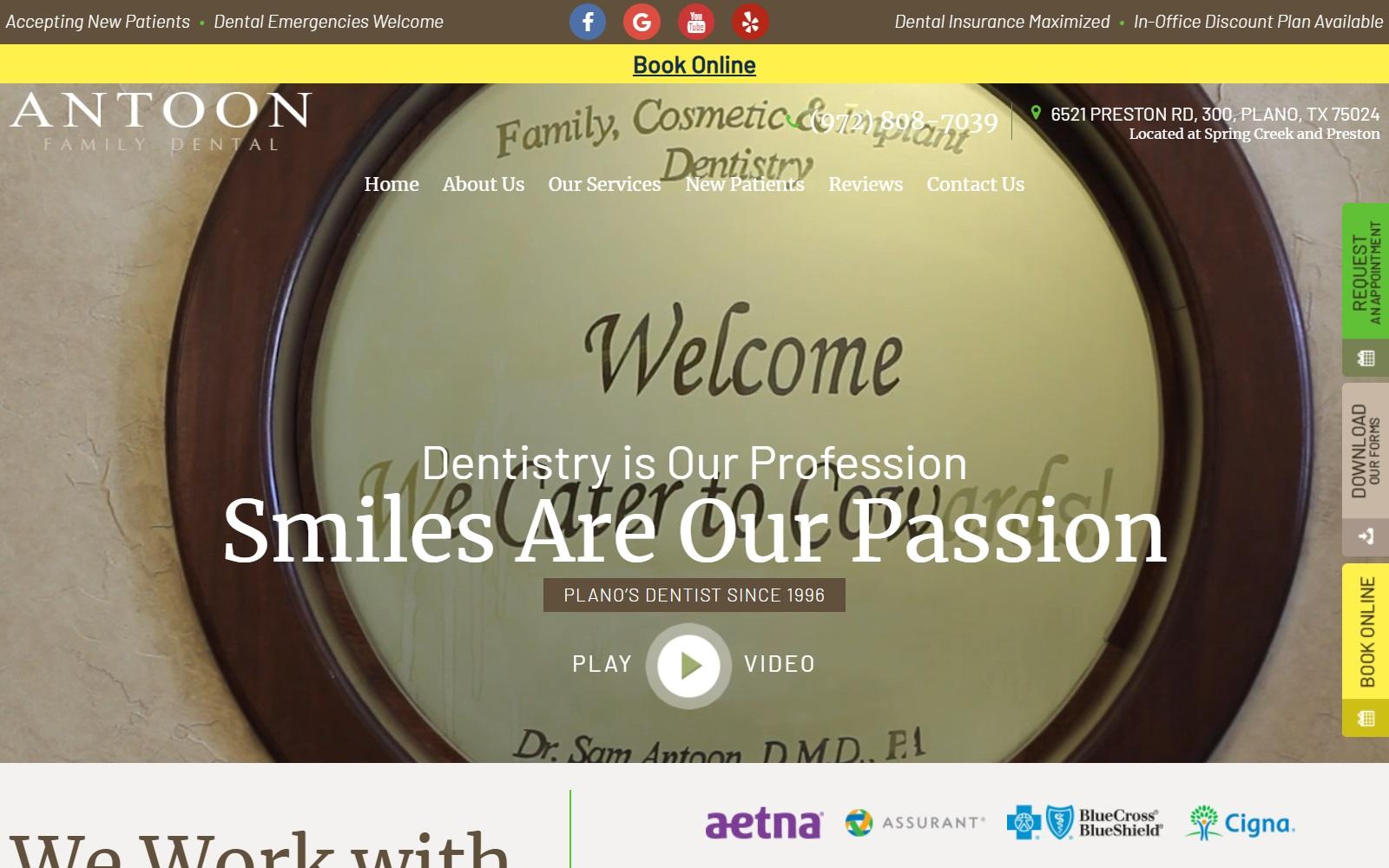 Antoon Family Dental screenshot