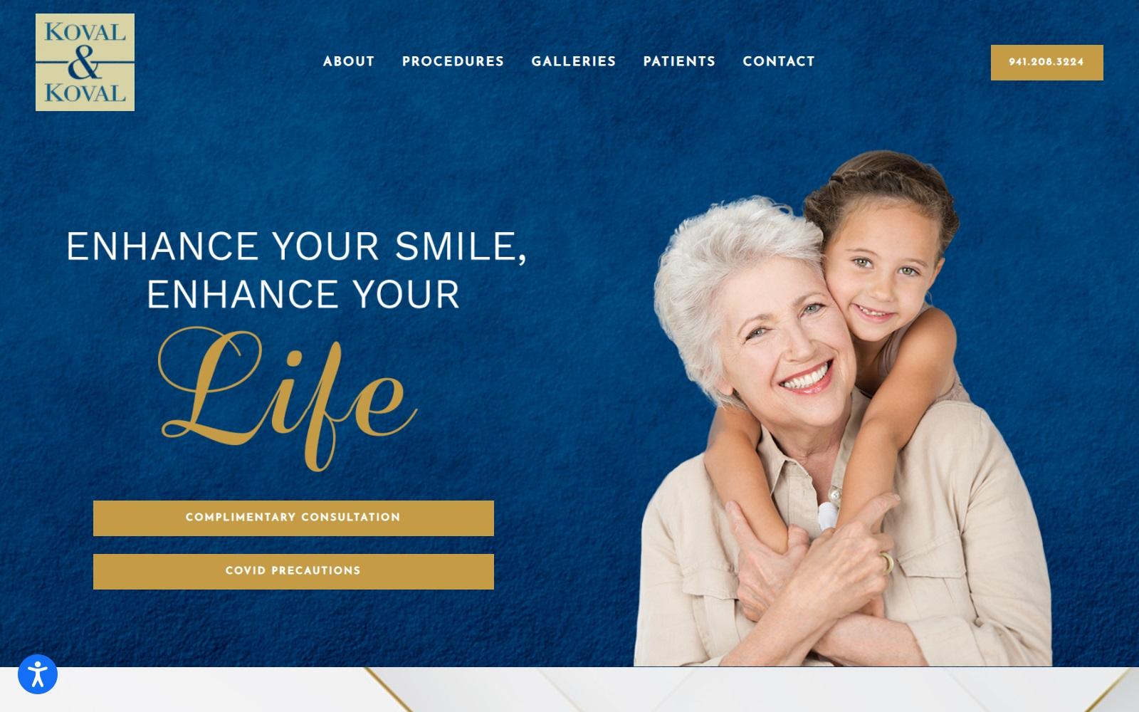 Koval & Koval Dental Associates screenshot