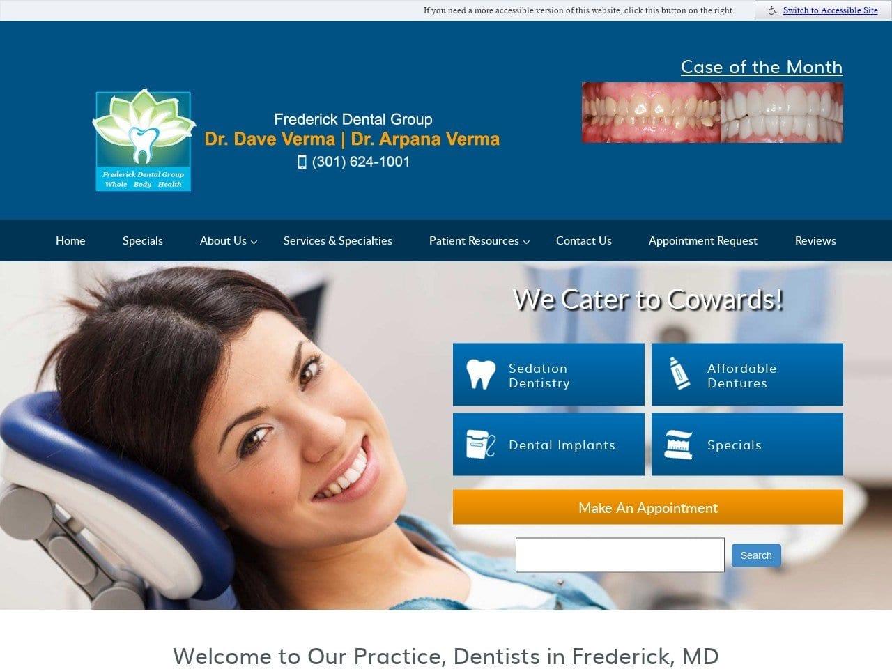 Frederick Dental Group screenshot