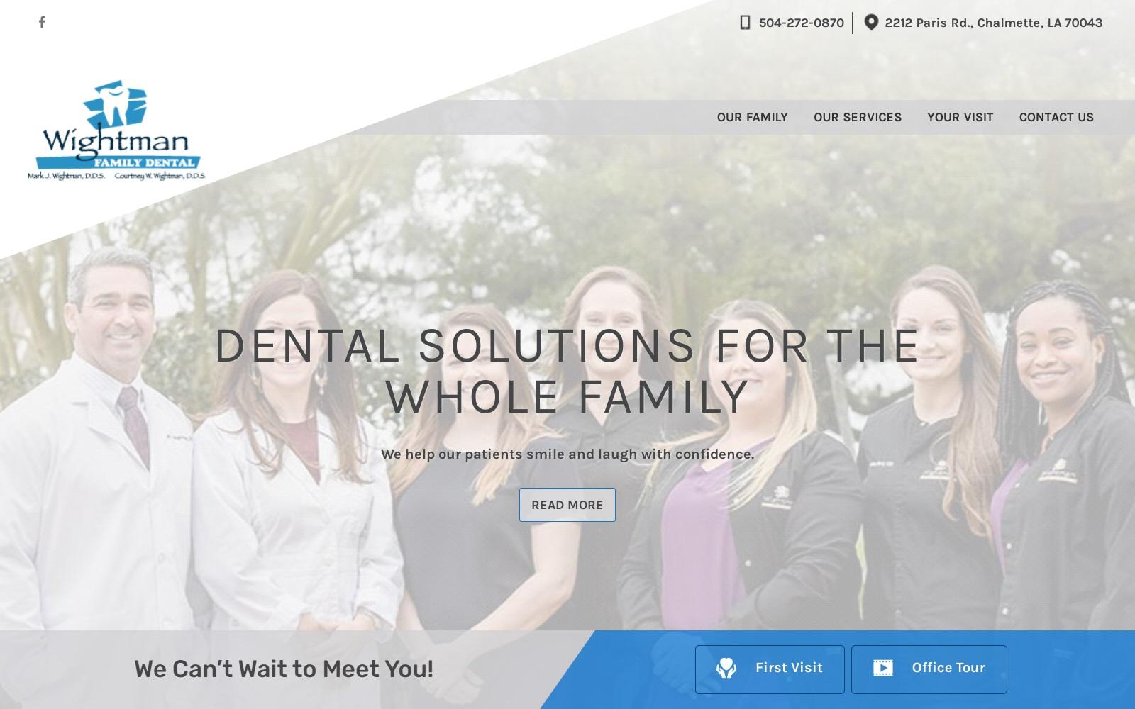 Wightman Family Dental screenshot