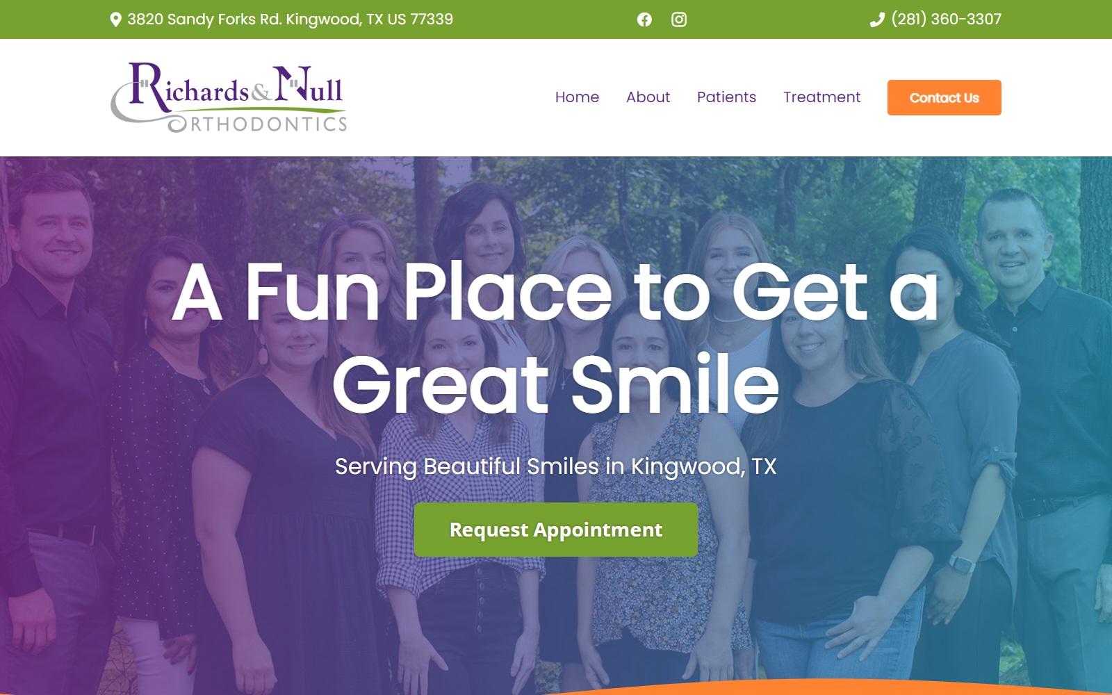 Richards & Null Orthodontics screenshot