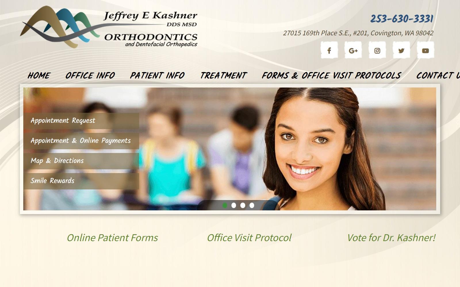Dr. Jeffrey Kashner Orthodontics screenshot