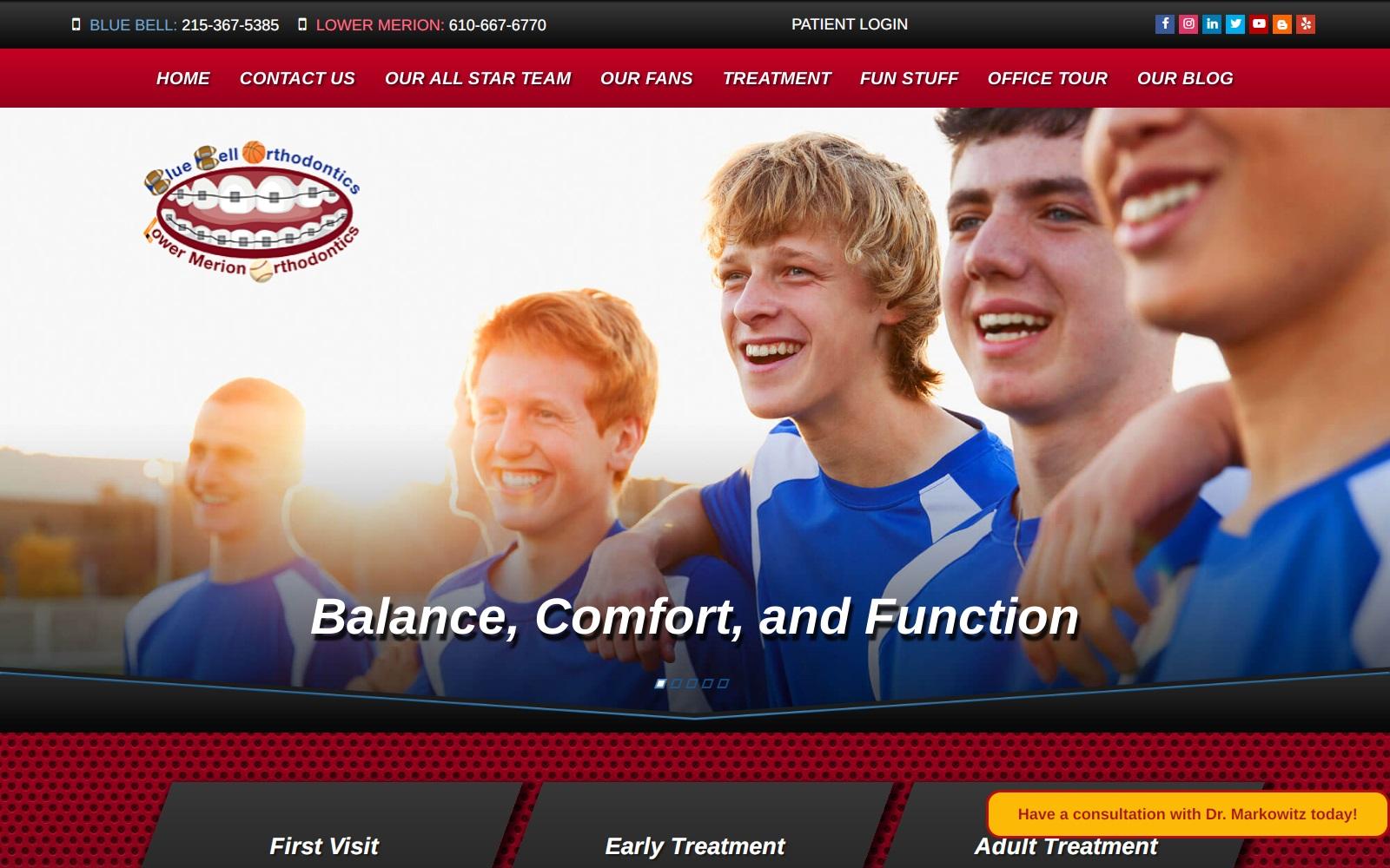 Lower Merion Orthodontics - David Markowitz DMD screenshot