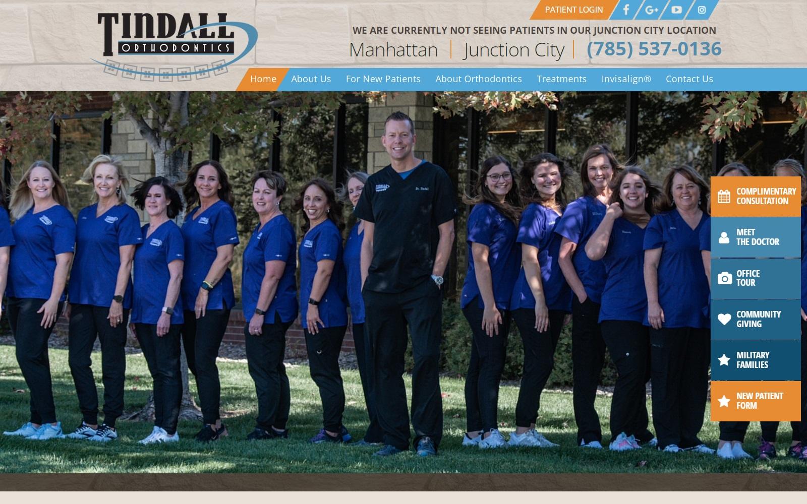 Tindall Orthodontics screenshot