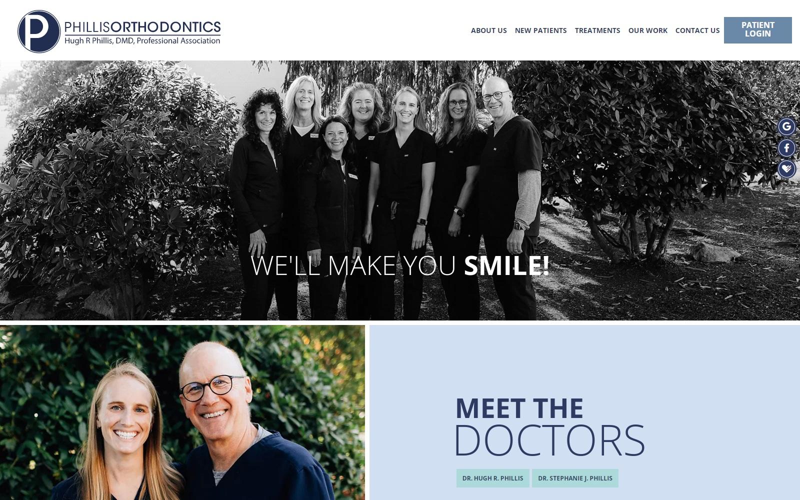 Hugh R Phillis, DMD, Board Certified Orthodontist screenshot