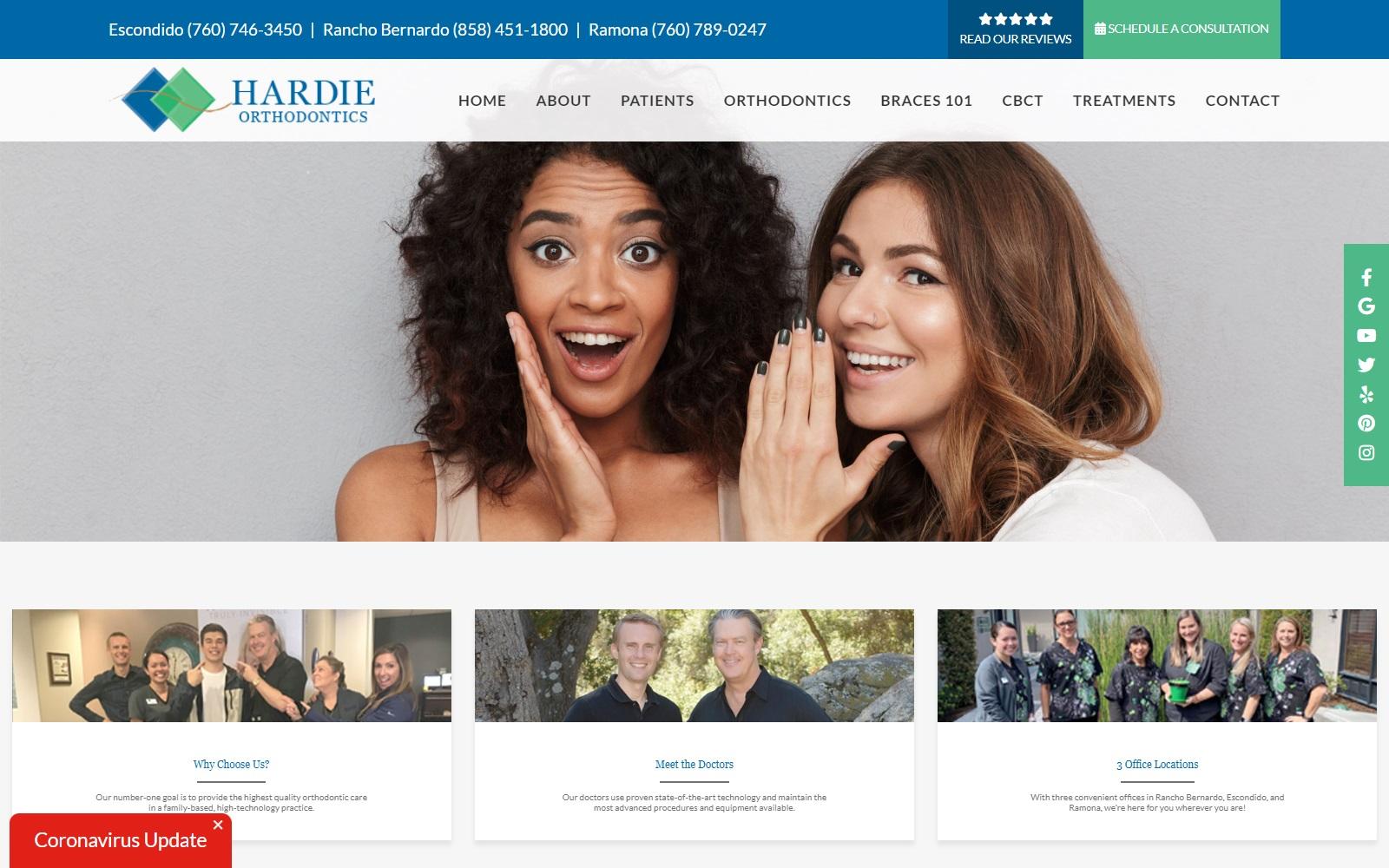 Hardie Orthodontics screenshot