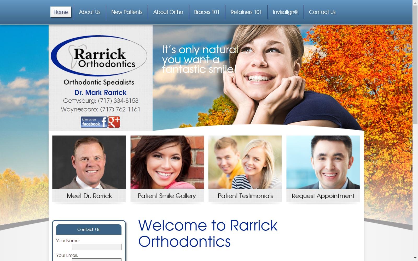 Rarrick Orthodontics Rarrick Mark P DDS screenshot