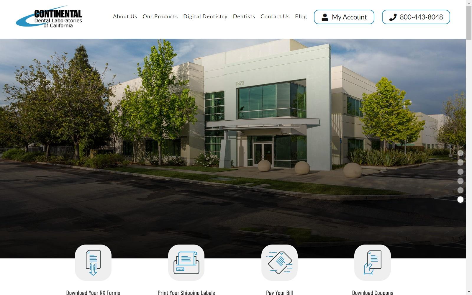 Continental Dental Laboratories screenshot