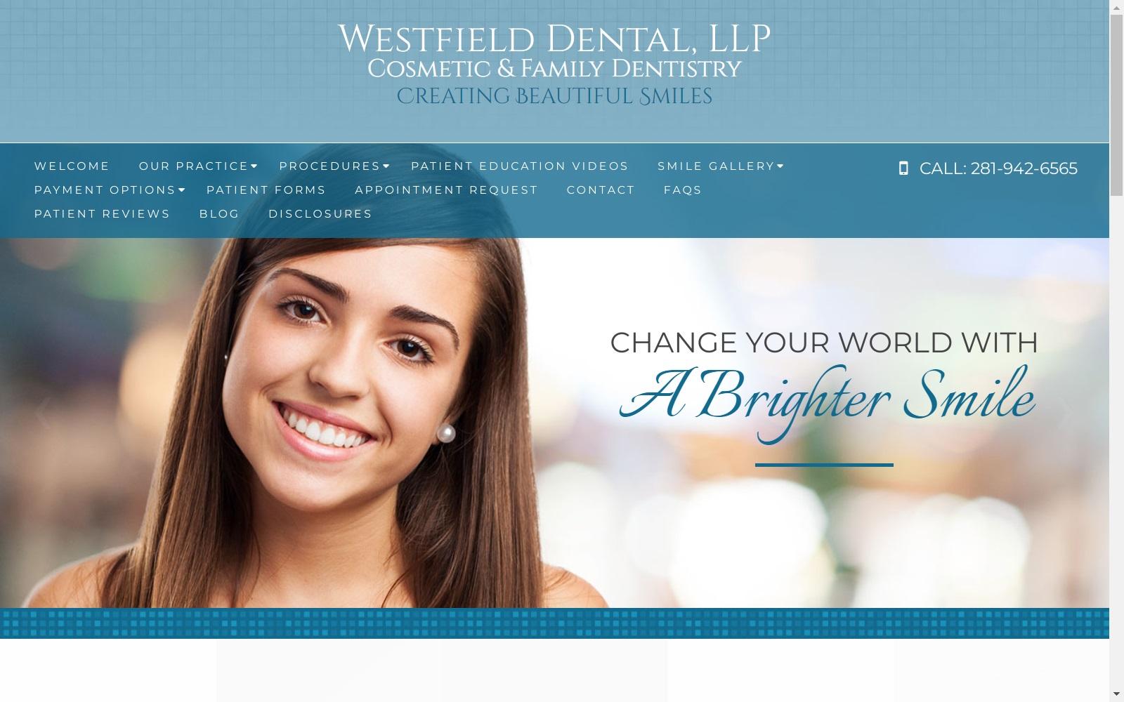 Westfield Dental LLP screenshot