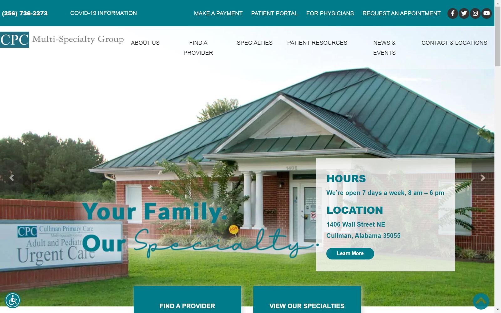 Cullman Primary Care Multi-Specialty Care screenshot