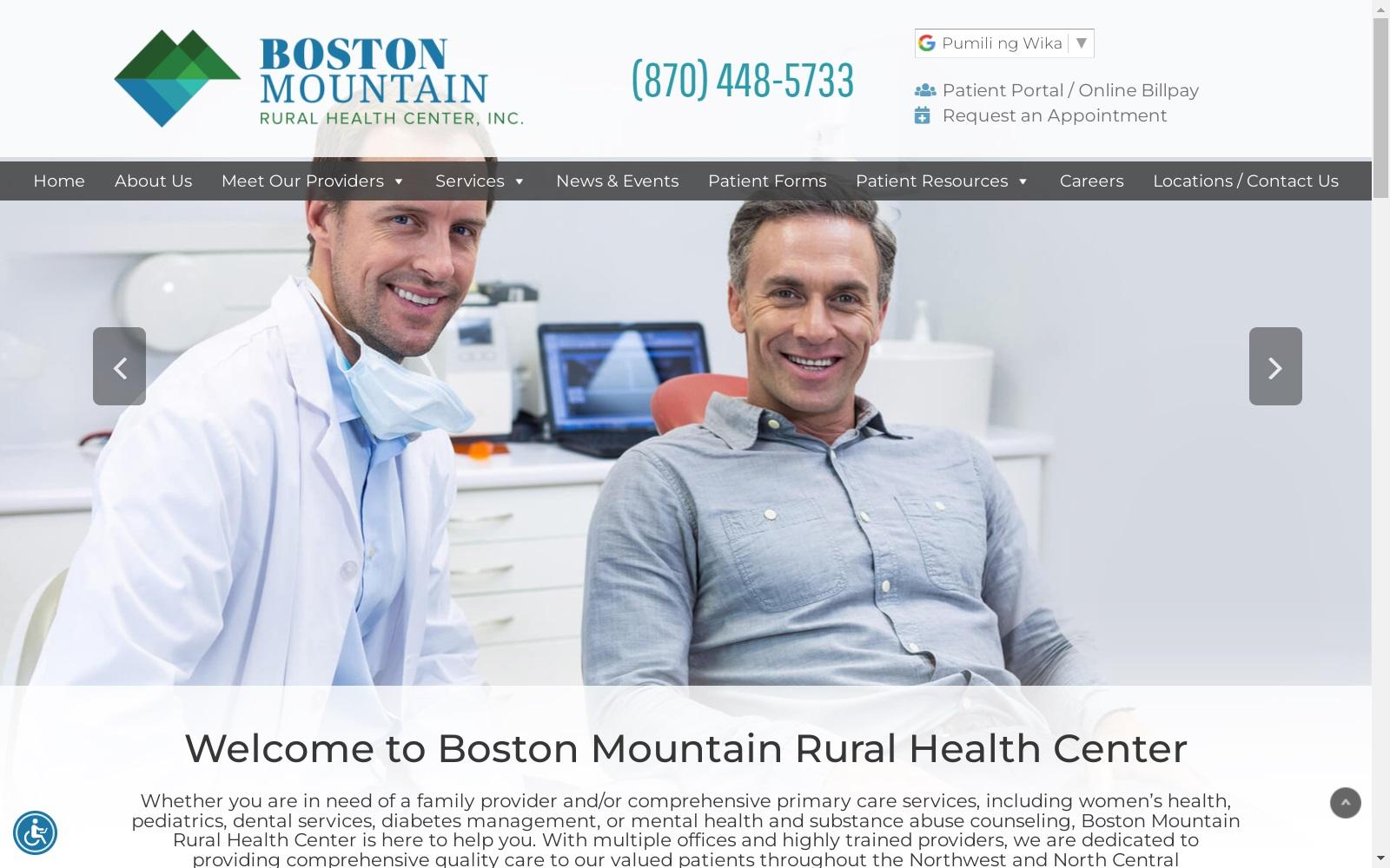Boston Mountain Rural Health Center screenshot