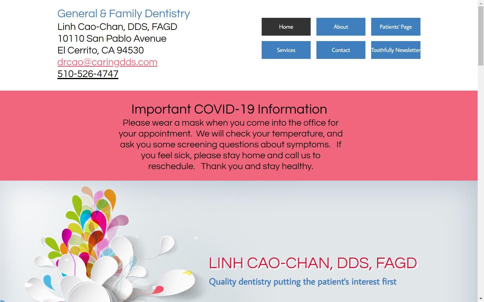 Linh Cao-Chan, DDS screenshot
