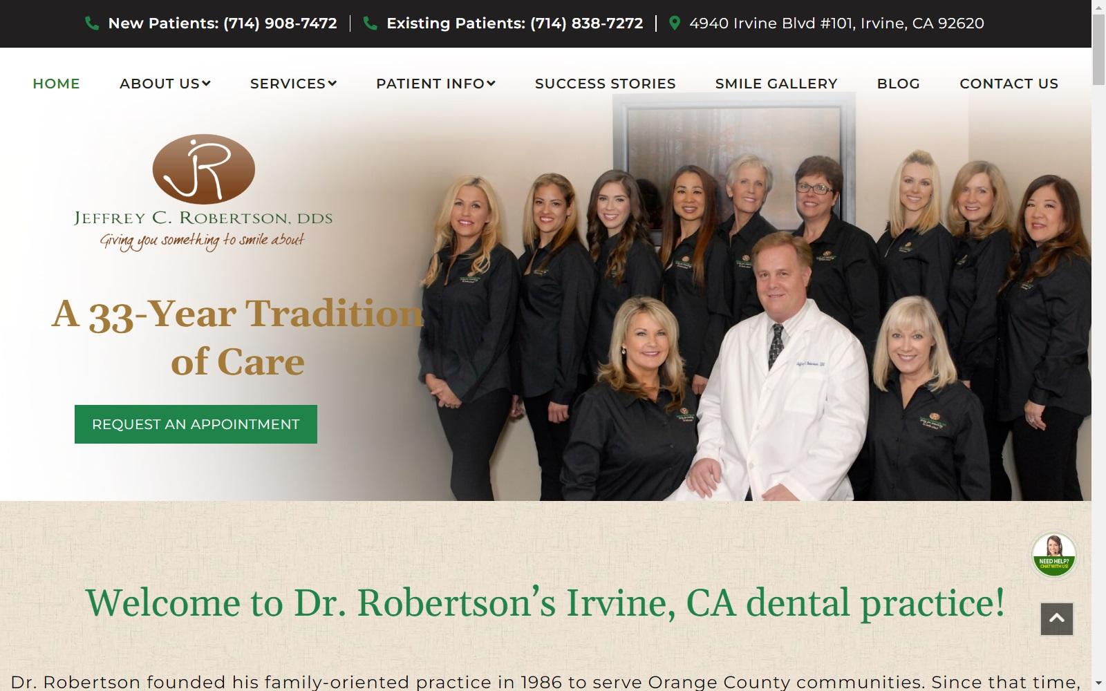 Dr. Jeffrey Robertson DDS screenshot
