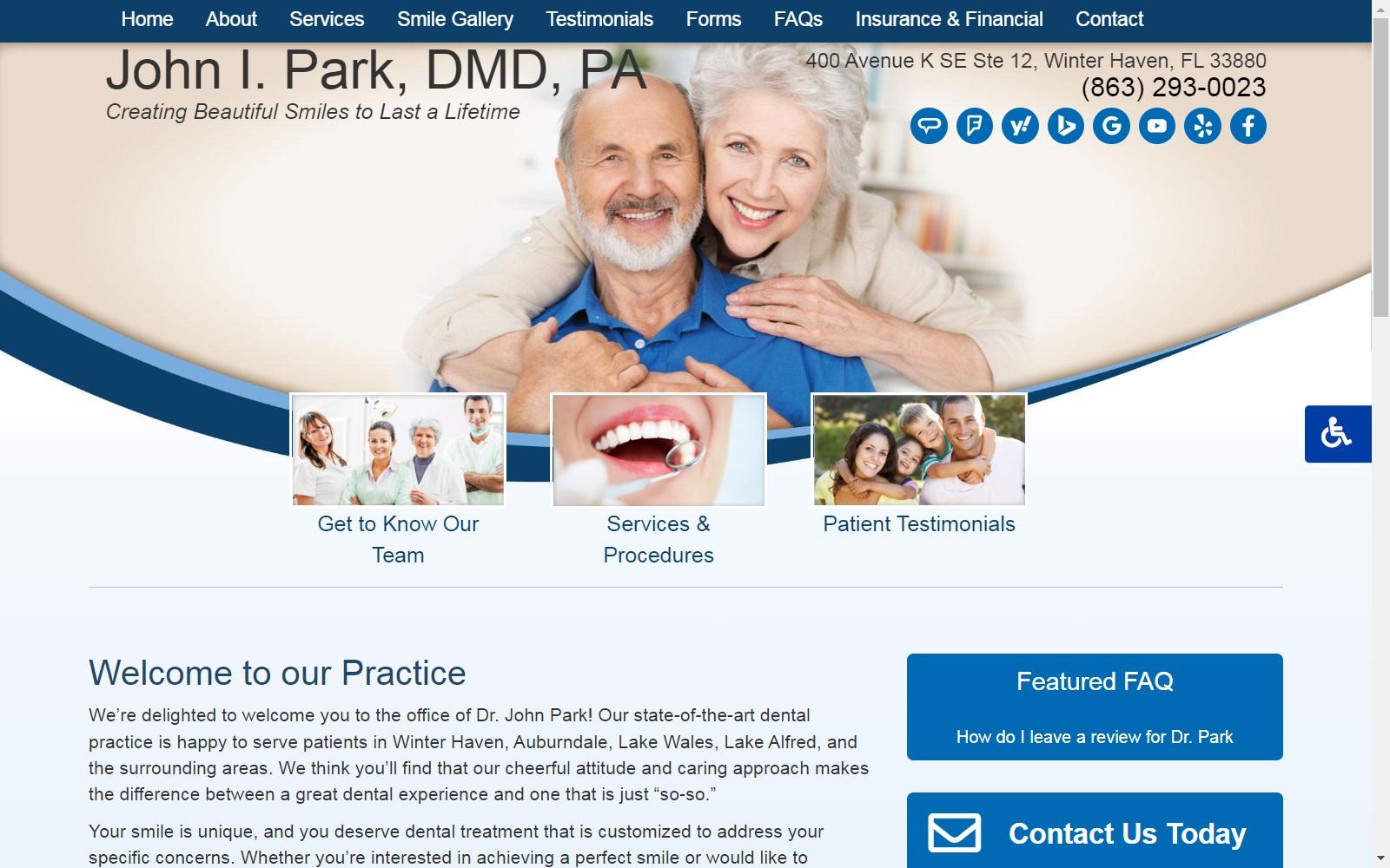John I. Park DMD PA screenshot
