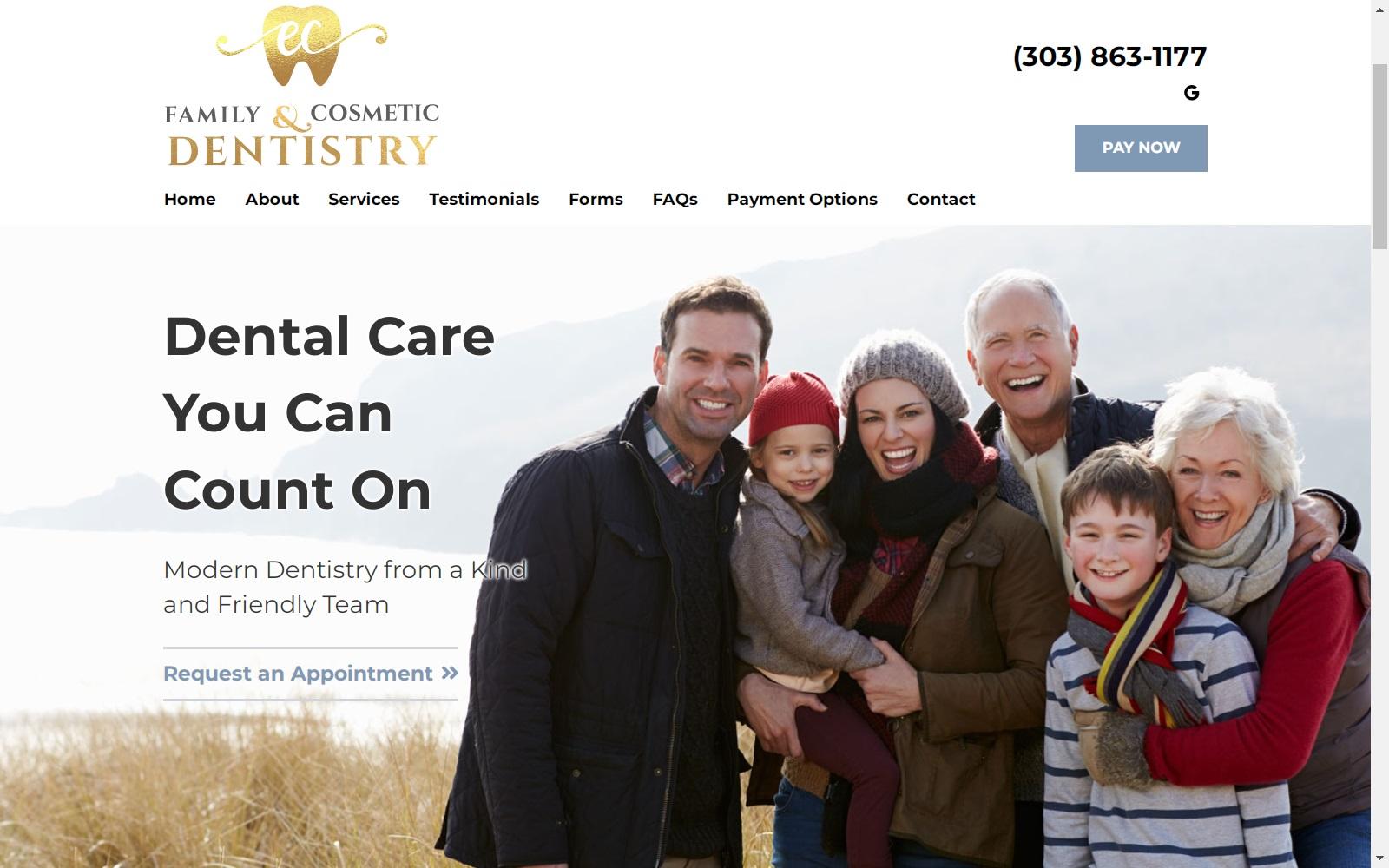 Dr. Beth F. Kreider DDS screenshot