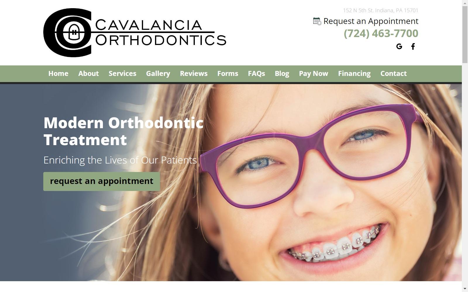 Cavalancia Orthodontics screenshot