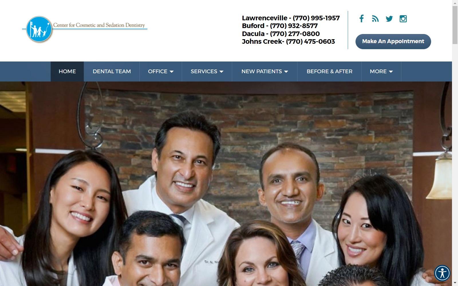Center for Cosmetic & Sedation Dentistry screenshot