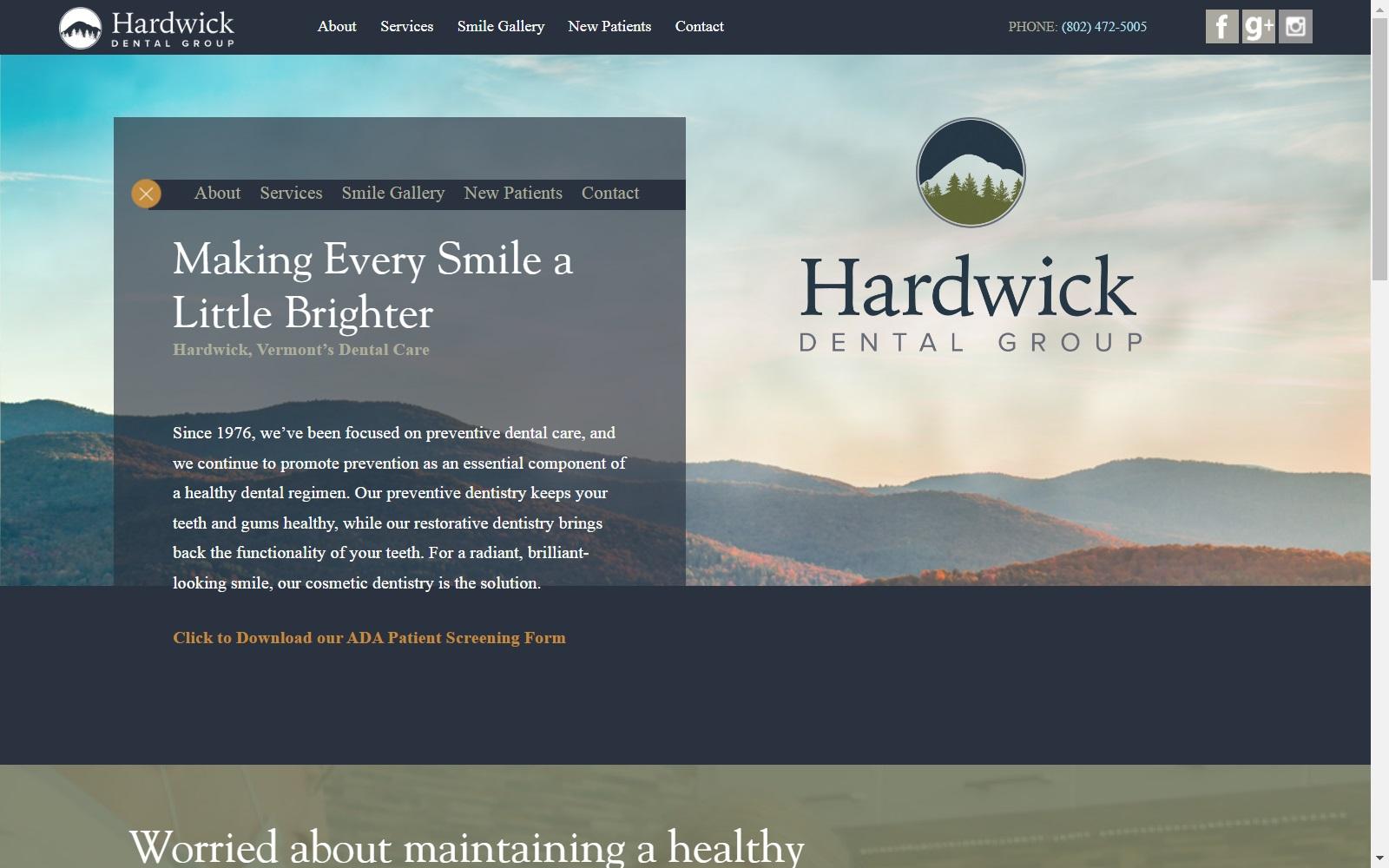 Hardwick Dental Group screenshot
